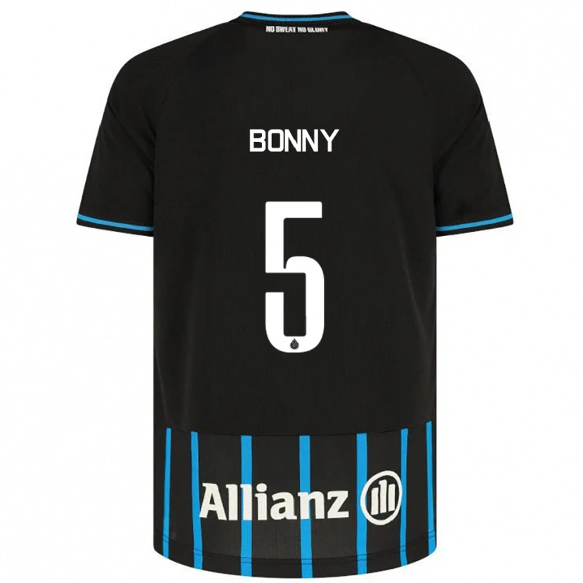 DanxenキッズChionne Bonny#5ブラック ブルーホームシャツ2025/26ジャージーユニフォーム