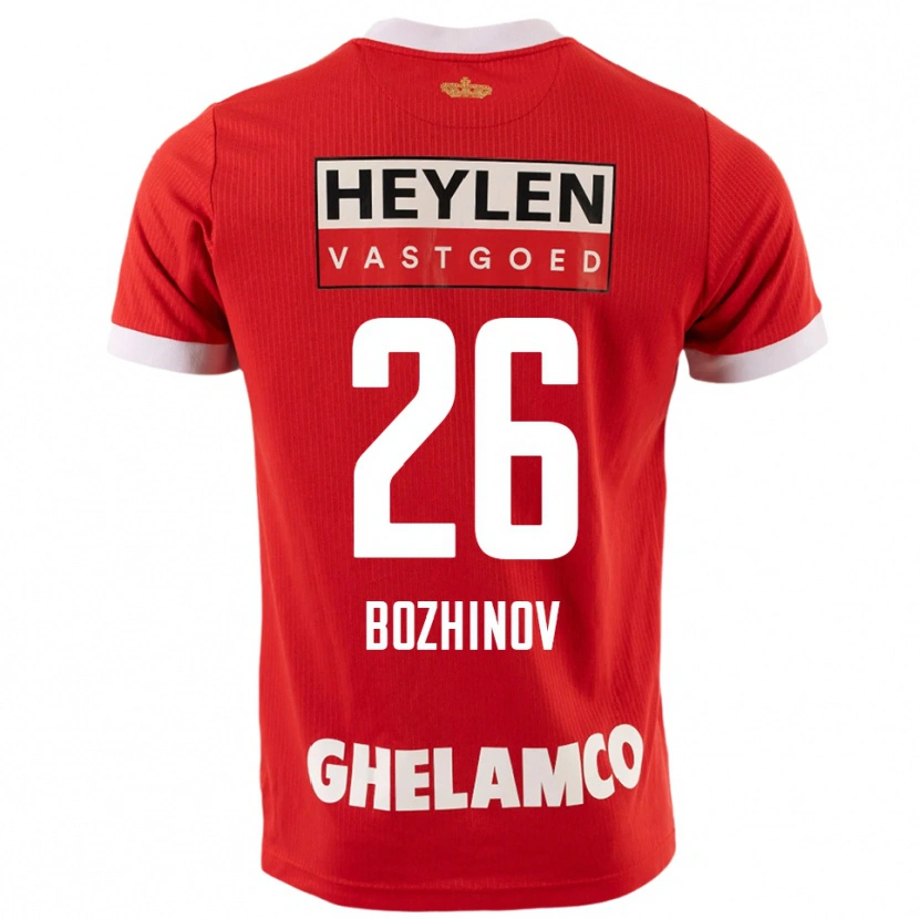 DanxenキッズRosen Bozhinov#26レッド ホワイトホームシャツ2025/26ジャージーユニフォーム