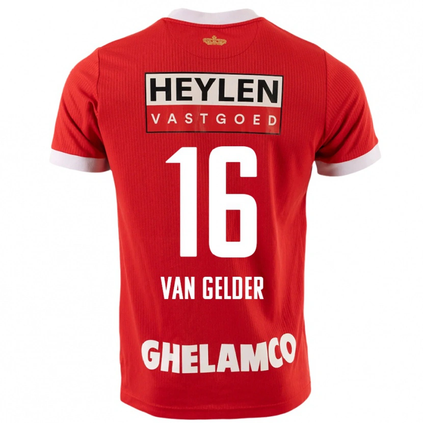 DanxenキッズLouie Van Gelder#16レッド ホワイトホームシャツ2025/26ジャージーユニフォーム