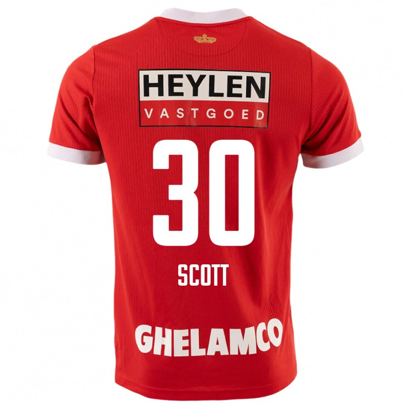 Danxenキッズクリストファー・スコット#30レッド ホワイトホームシャツ2025/26ジャージーユニフォーム