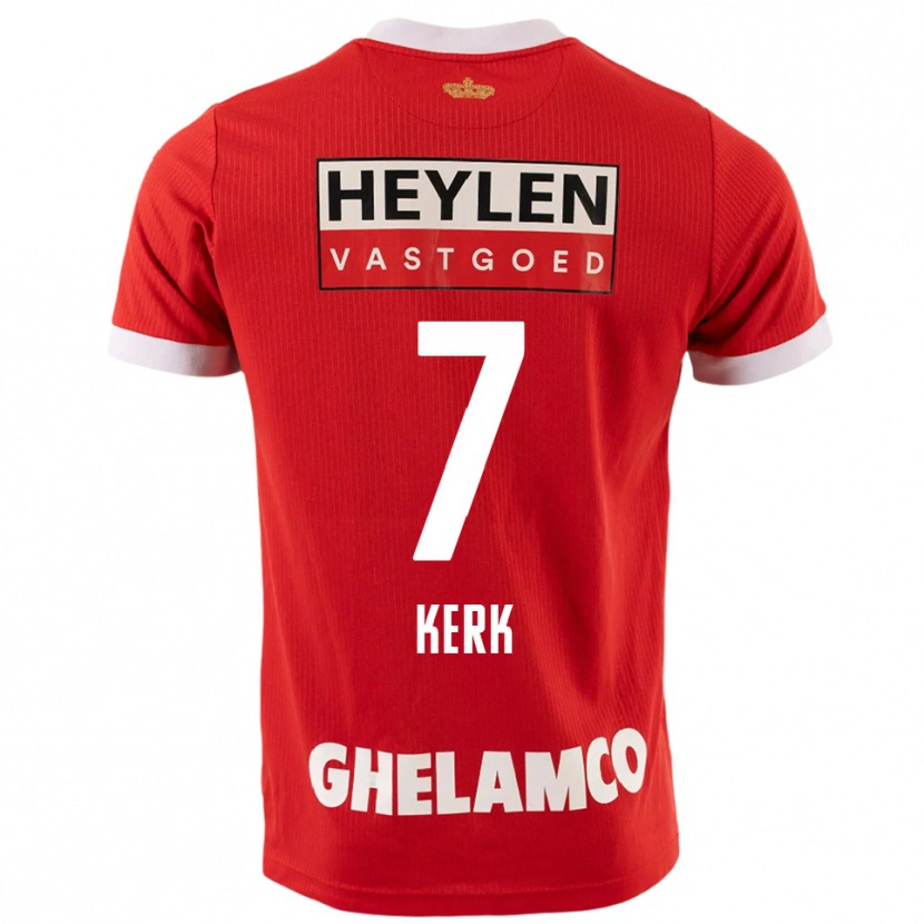 Danxenキッズジラノ・ケルク#7レッド ホワイトホームシャツ2025/26ジャージーユニフォーム