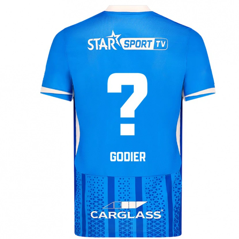 DanxenキッズChelsea Godier#0ブルー ホワイトホームシャツ2025/26ジャージーユニフォーム