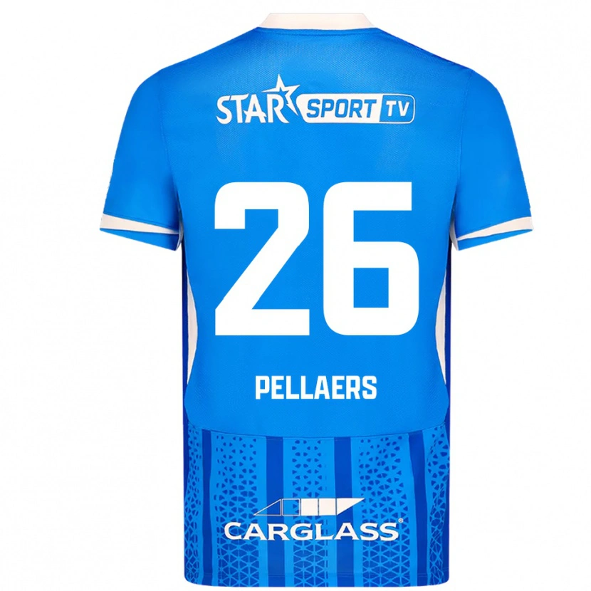 DanxenキッズAmanuel Pellaers#26ブルー ホワイトホームシャツ2025/26ジャージーユニフォーム
