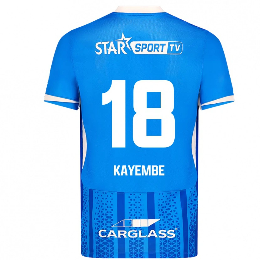 Danxenキッズヨリス・カイェンベ#18ブルー ホワイトホームシャツ2025/26ジャージーユニフォーム