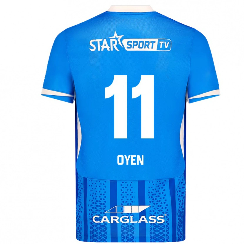Danxenキッズルカ・オイエン#11ブルー ホワイトホームシャツ2025/26ジャージーユニフォーム