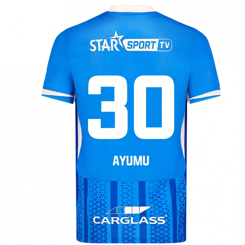 Danxenキッズ横山歩夢#30ブルー ホワイトホームシャツ2025/26ジャージーユニフォーム