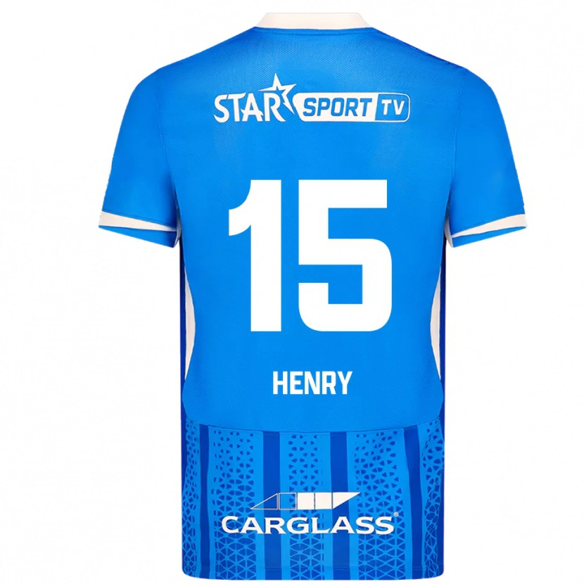 DanxenキッズZion Henry#15ブルー ホワイトホームシャツ2025/26ジャージーユニフォーム