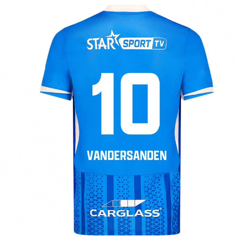 DanxenキッズSien Vandersanden#10ブルー ホワイトホームシャツ2025/26ジャージーユニフォーム