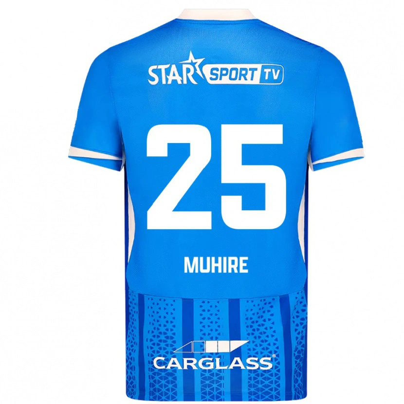 DanxenキッズIan-Confiance Muhire#25ブルー ホワイトホームシャツ2025/26ジャージーユニフォーム