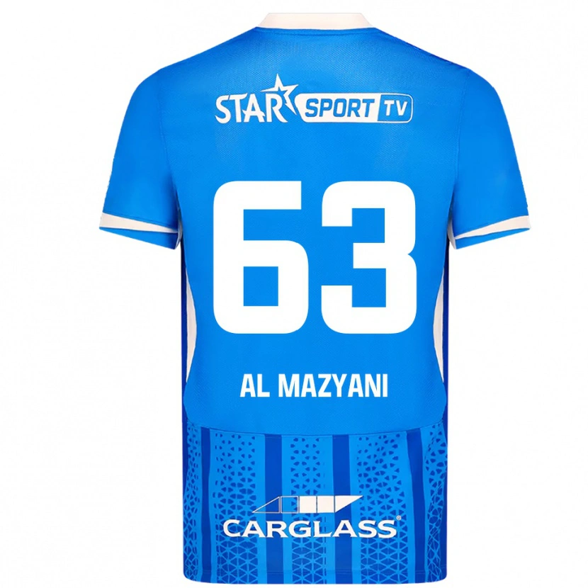 DanxenキッズFaissal Al Mazyani#63ブルー ホワイトホームシャツ2025/26ジャージーユニフォーム