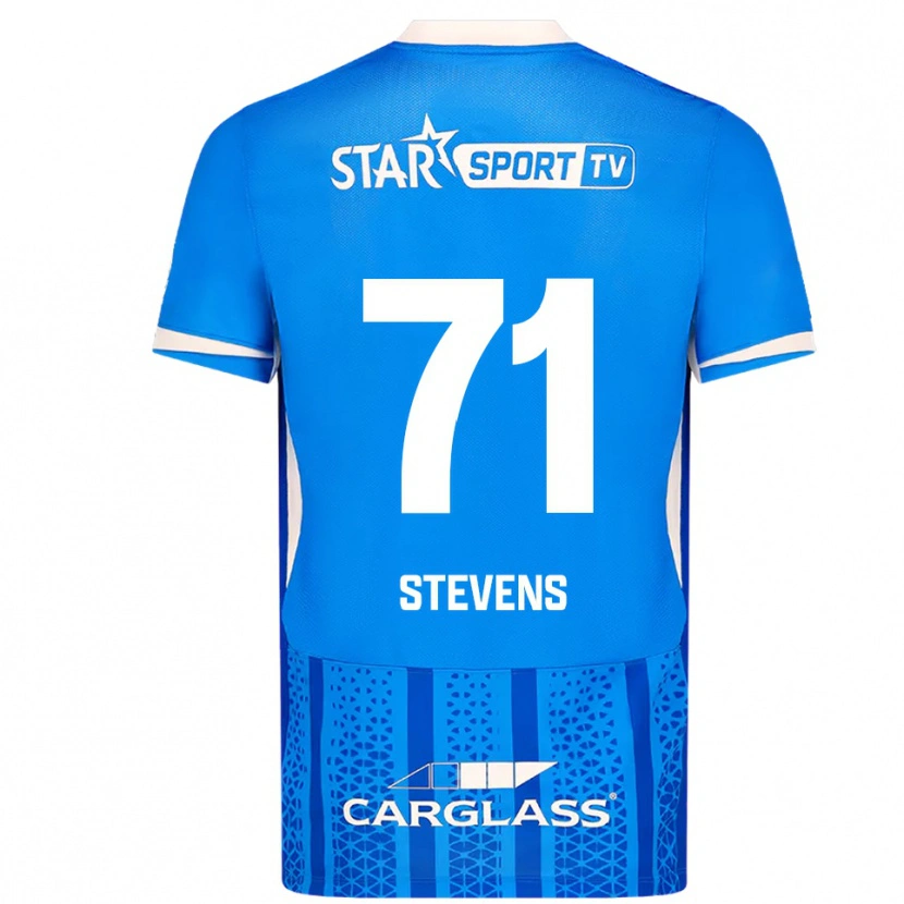 DanxenキッズBrent Stevens#71ブルー ホワイトホームシャツ2025/26ジャージーユニフォーム