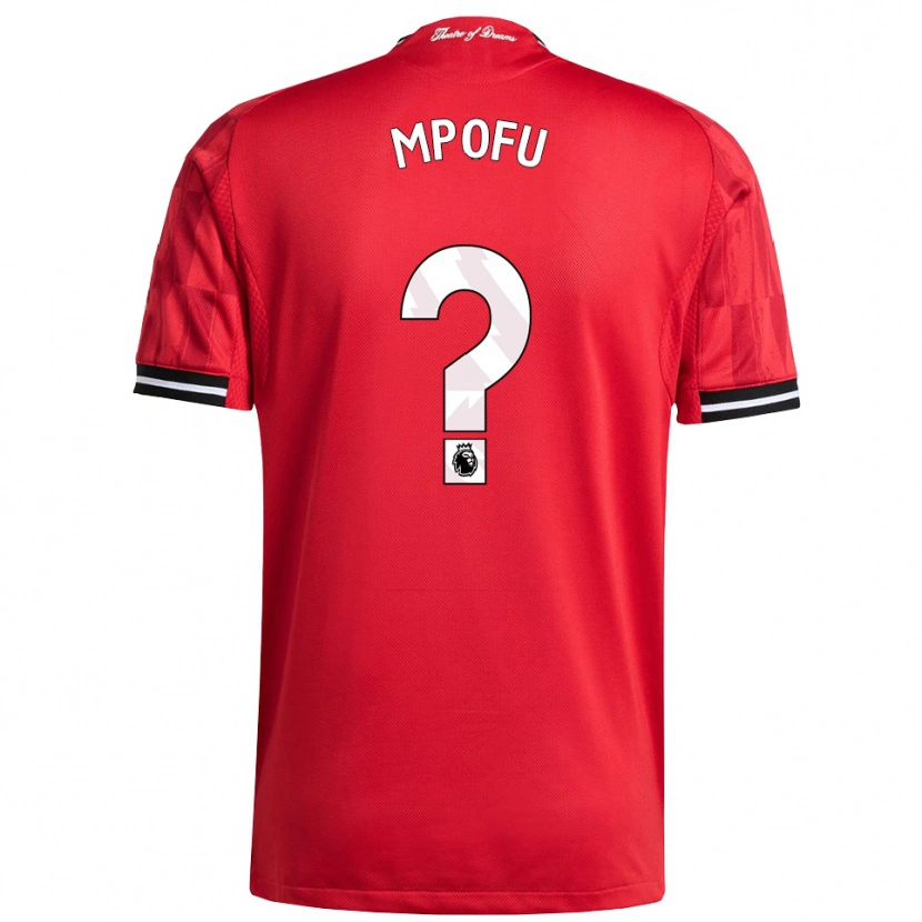 DanxenキッズCamron Mpofu#0レッド ブラック ホワイトホームシャツ2025/26ジャージーユニフォーム