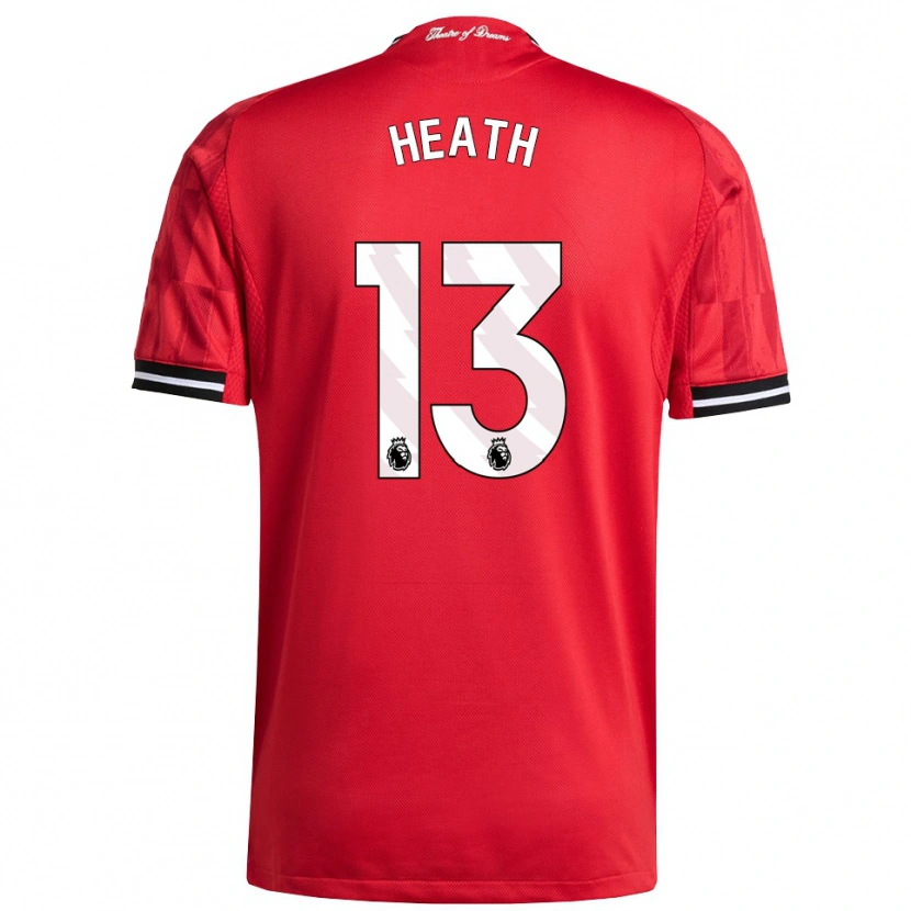 DanxenキッズFred Heath#13レッド ブラック ホワイトホームシャツ2025/26ジャージーユニフォーム