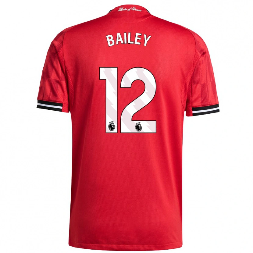 DanxenキッズJames Bailey#12レッド ブラック ホワイトホームシャツ2025/26ジャージーユニフォーム