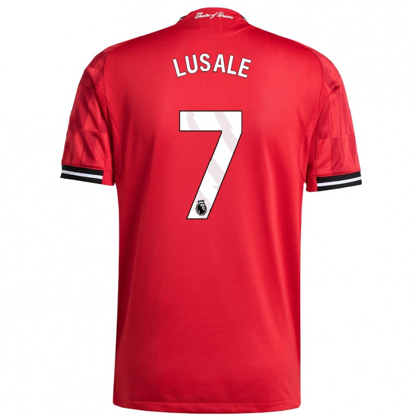 DanxenキッズSamuel Lusale#7レッド ブラック ホワイトホームシャツ2025/26ジャージーユニフォーム