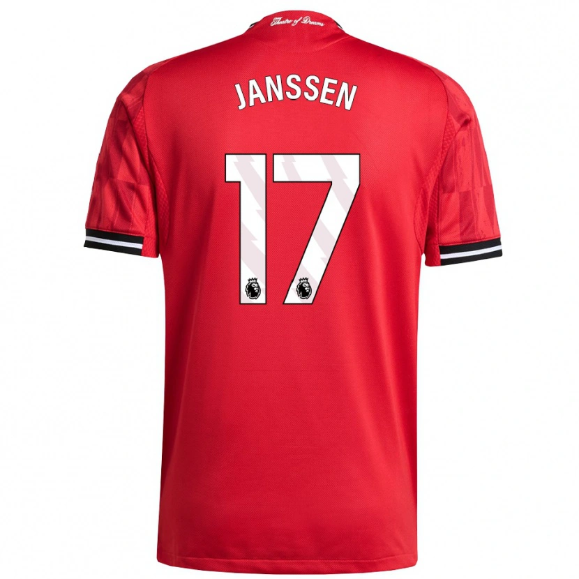 Danxenキッズドミニク・ヤンセン#17レッド ブラック ホワイトホームシャツ2025/26ジャージーユニフォーム