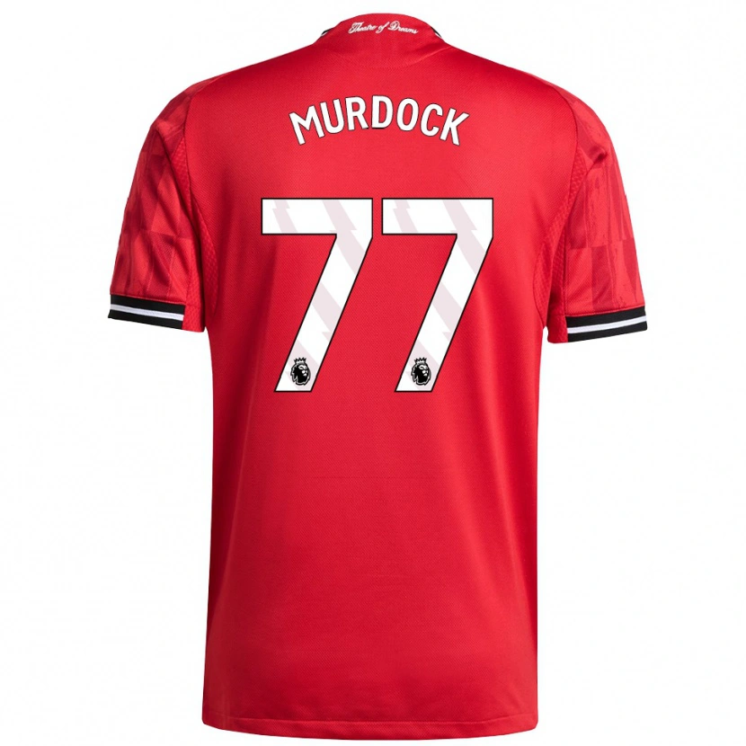 Danxenキッズウィル・マードック#77レッド ブラック ホワイトホームシャツ2025/26ジャージーユニフォーム