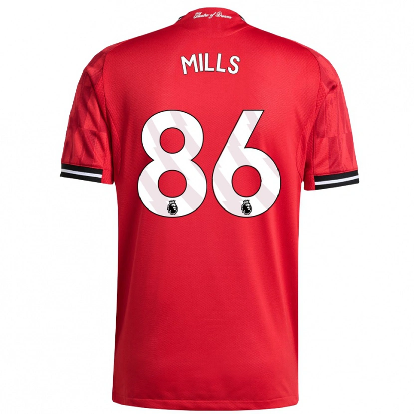 DanxenキッズAlbert Mills#86レッド ブラック ホワイトホームシャツ2025/26ジャージーユニフォーム