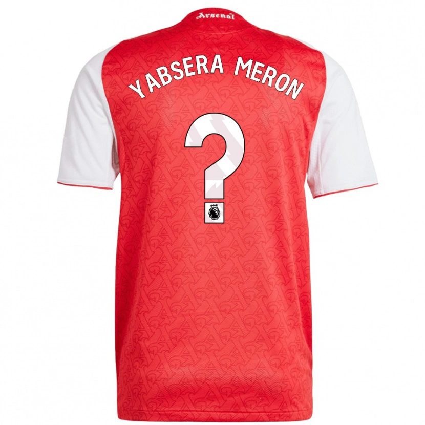 DanxenキッズYabsera Meron#0レッド ホワイトホームシャツ2025/26ジャージーユニフォーム