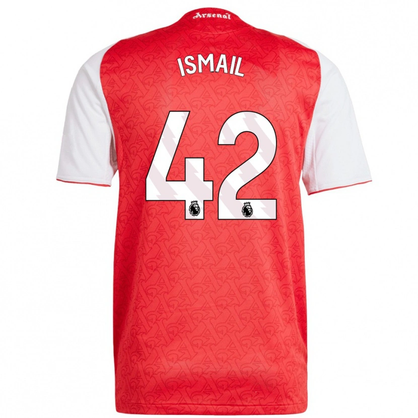 Danxenキッズキャムロン・イスマイル#42レッド ホワイトホームシャツ2025/26ジャージーユニフォーム