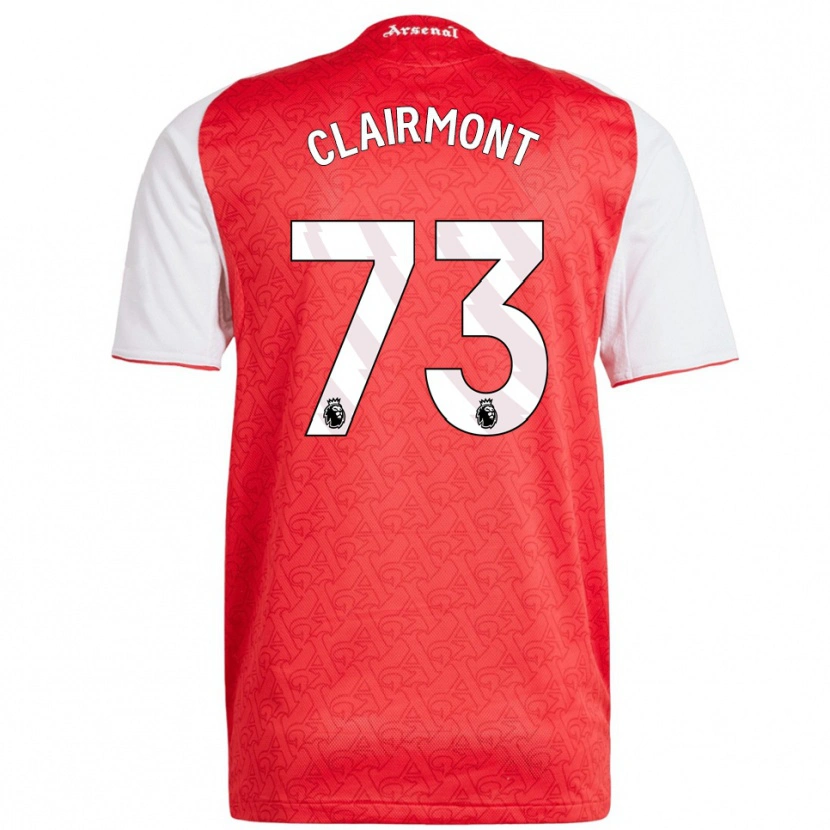 Danxenキッズリース・クレアモント#73レッド ホワイトホームシャツ2025/26ジャージーユニフォーム