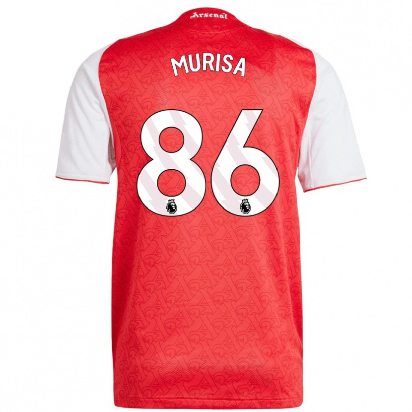 DanxenキッズTeshaun Murisa#86レッド ホワイトホームシャツ2025/26ジャージーユニフォーム