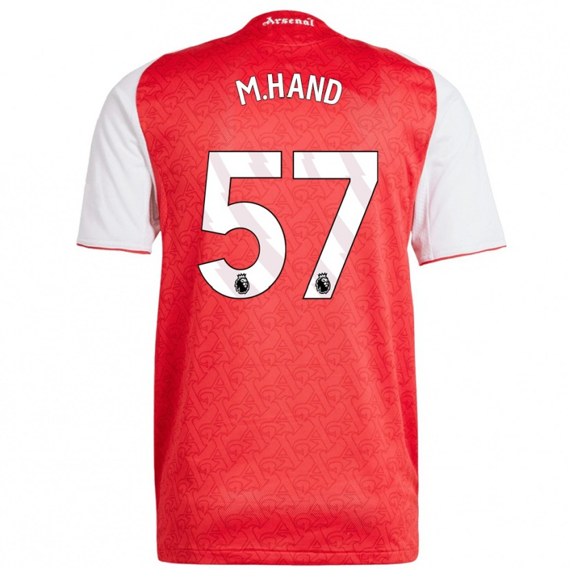 DanxenキッズIsmail Oulad M'hand#57レッド ホワイトホームシャツ2025/26ジャージーユニフォーム