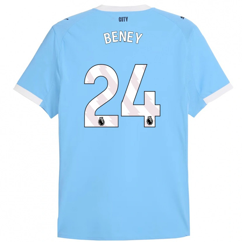 DanxenキッズIman Beney#24スカイブルー ホワイトホームシャツ2025/26ジャージーユニフォーム