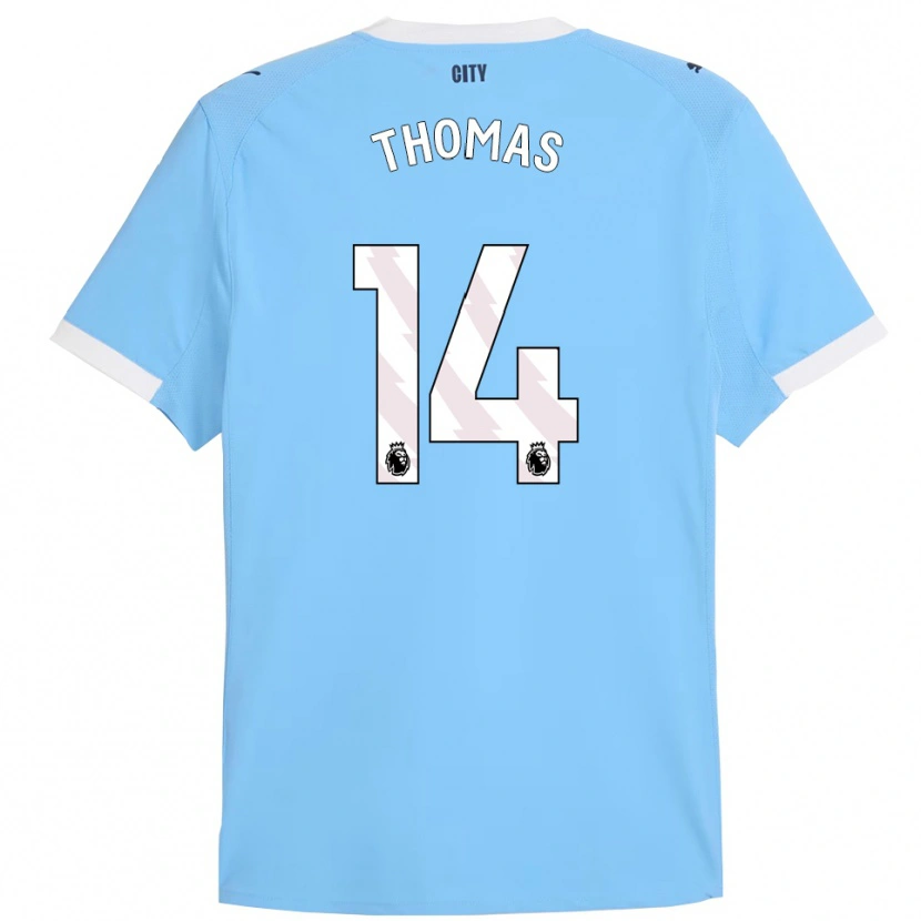 DanxenキッズRhys Thomas#14スカイブルー ホワイトホームシャツ2025/26ジャージーユニフォーム