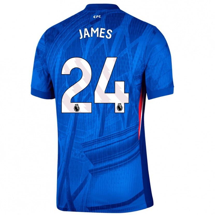 Danxenキッズリース・ジェイムズ#24ブルー ホワイトホームシャツ2025/26ジャージーユニフォーム