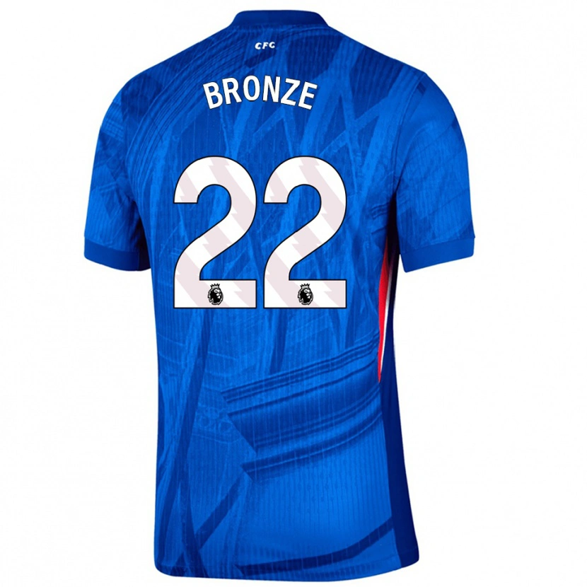 Danxenキッズルーシー・ブロンズ#22ブルー ホワイトホームシャツ2025/26ジャージーユニフォーム