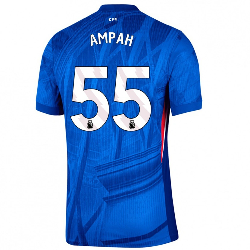 Danxenキッズアトアンパ#55ブルー ホワイトホームシャツ2025/26ジャージーユニフォーム