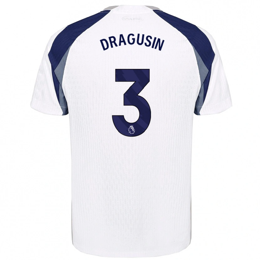Danxenキッズラドゥ・ドラグーシン#3ホワイト ネイビーホームシャツ2025/26ジャージーユニフォーム