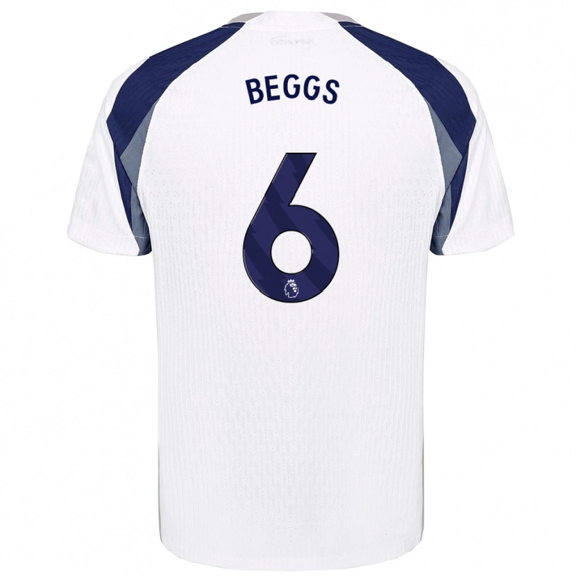 DanxenキッズJamel Beggs#6ホワイト ネイビーホームシャツ2025/26ジャージーユニフォーム