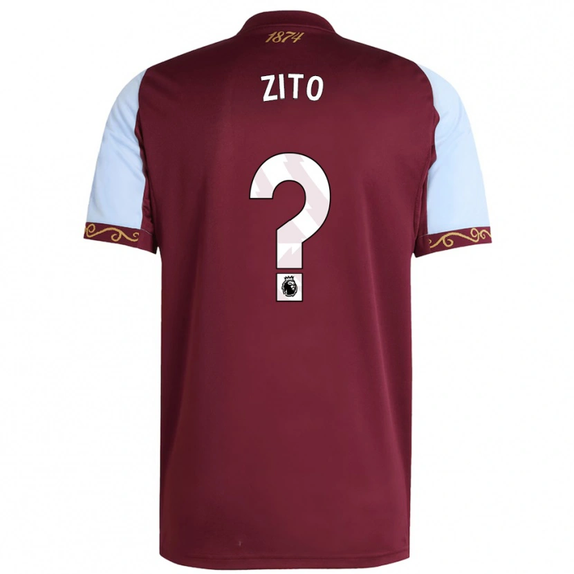 DanxenキッズPatrick Zito#0バーガンディ スカイブルーホームシャツ2025/26ジャージーユニフォーム