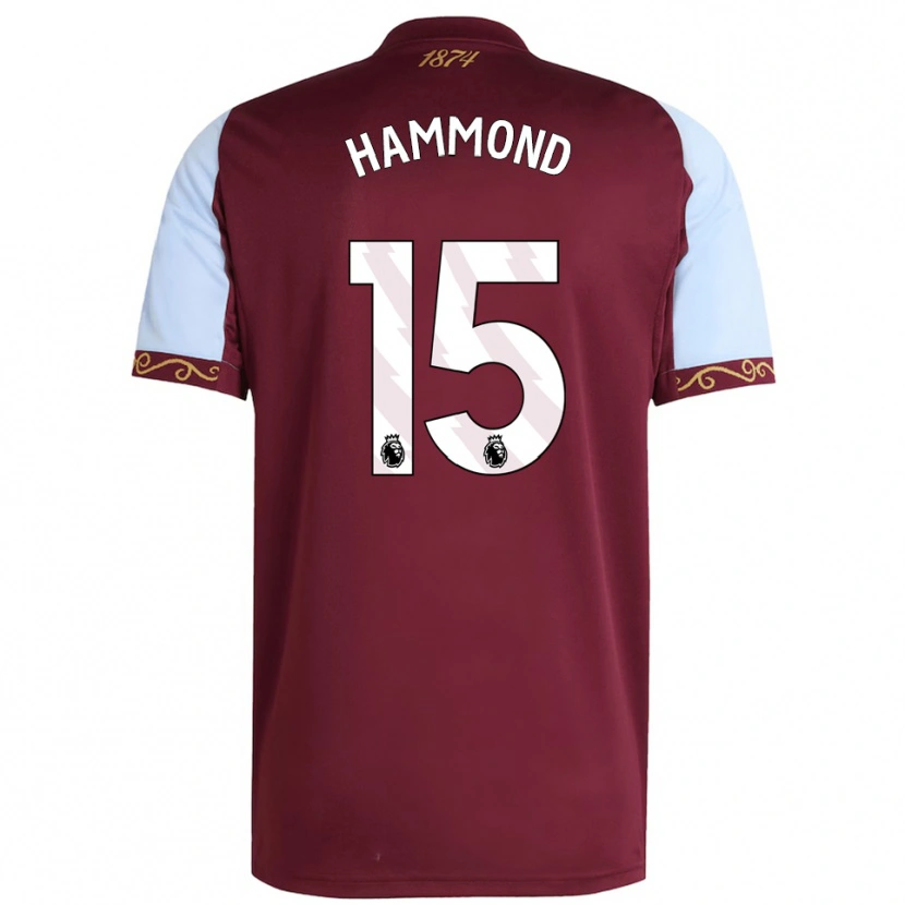 DanxenキッズRio Hammond#15バーガンディ スカイブルーホームシャツ2025/26ジャージーユニフォーム