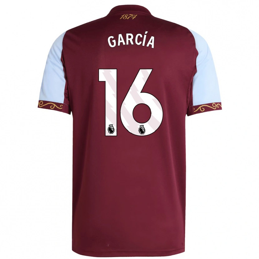 DanxenキッズAndrés García#16バーガンディ スカイブルーホームシャツ2025/26ジャージーユニフォーム