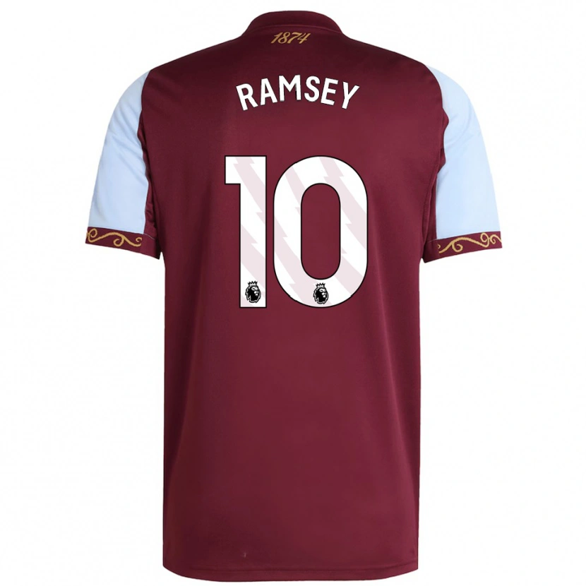 DanxenキッズCole Ramsey#10バーガンディ スカイブルーホームシャツ2025/26ジャージーユニフォーム