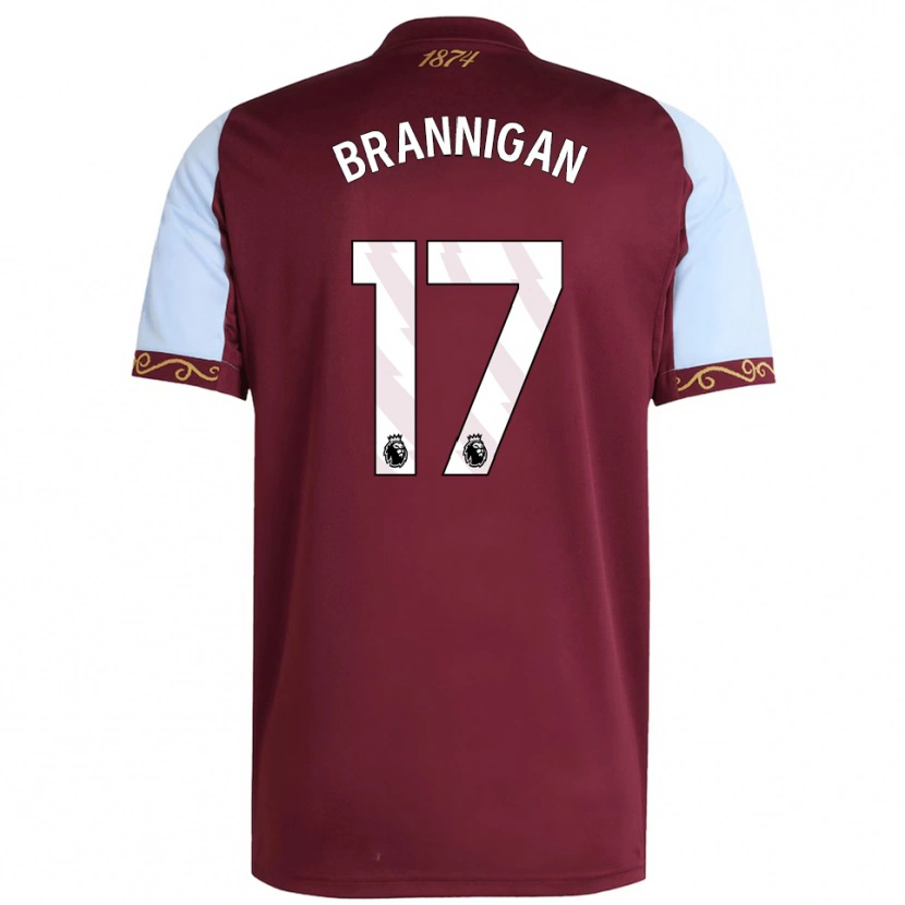 DanxenキッズCole Brannigan#17バーガンディ スカイブルーホームシャツ2025/26ジャージーユニフォーム