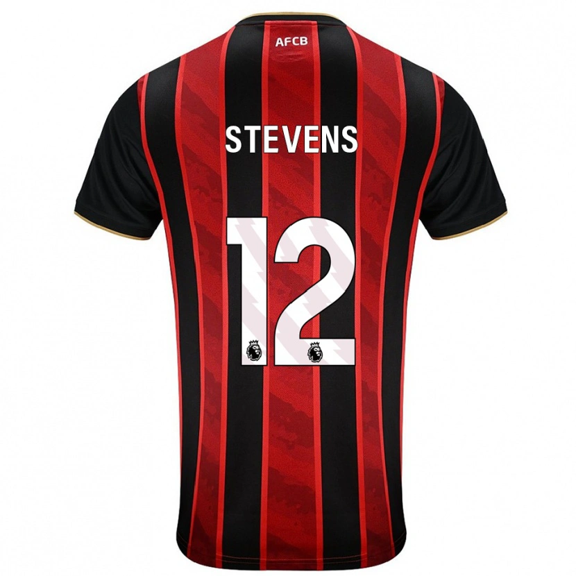 DanxenキッズCharlie Stevens#12レッド ブラックホームシャツ2025/26ジャージーユニフォーム