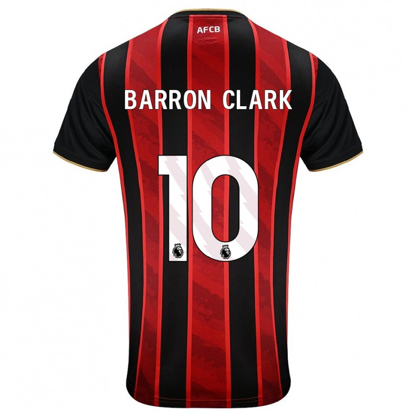 DanxenキッズMolly Barron-Clark#10レッド ブラックホームシャツ2025/26ジャージーユニフォーム