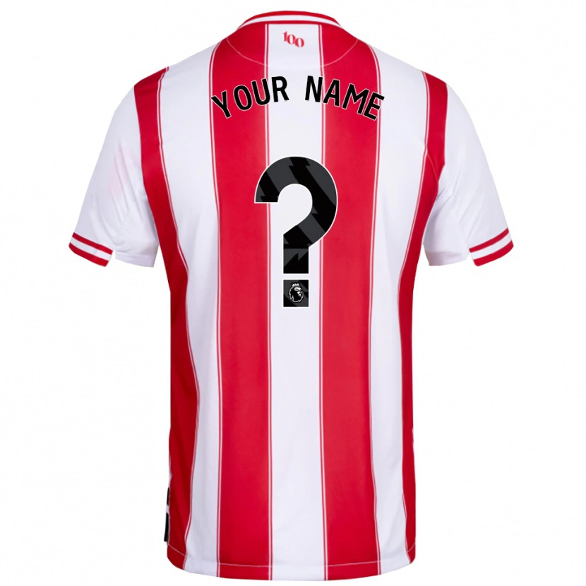 Danxenキッズあなたの名前#0レッド ホワイトホームシャツ2025/26ジャージーユニフォーム