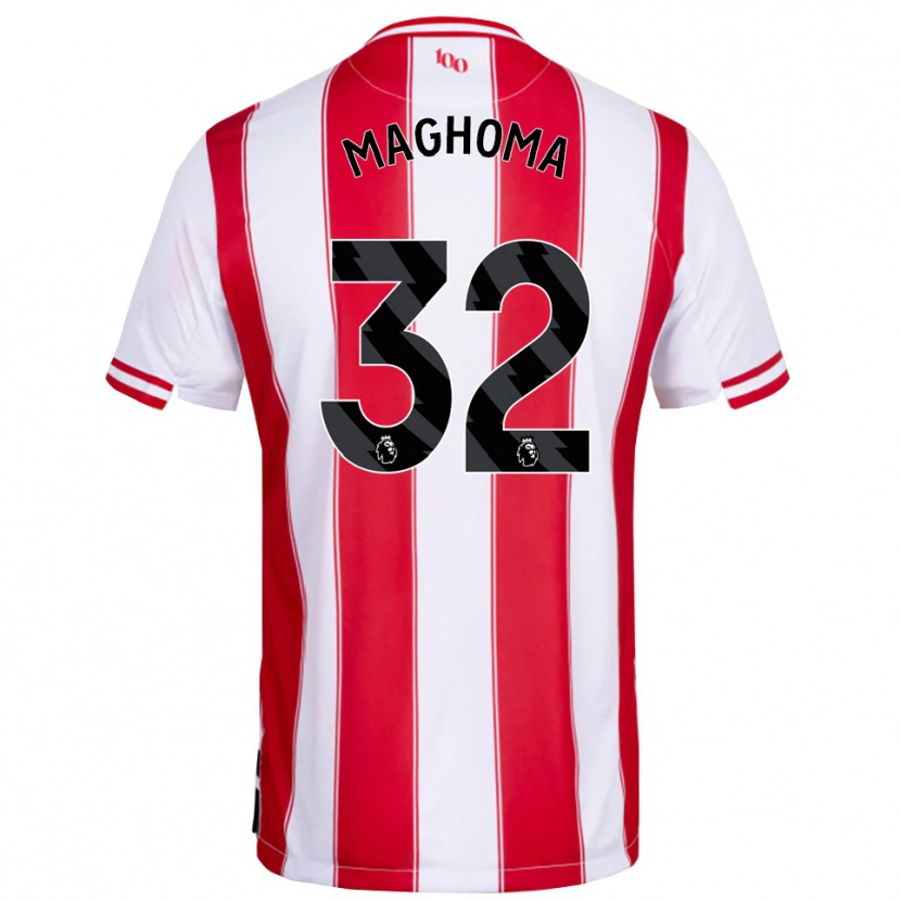 Danxenキッズパリス・マゴーマ#32レッド ホワイトホームシャツ2025/26ジャージーユニフォーム