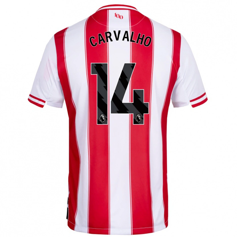 Danxenキッズファビオ・カルヴァーリョ#14レッド ホワイトホームシャツ2025/26ジャージーユニフォーム