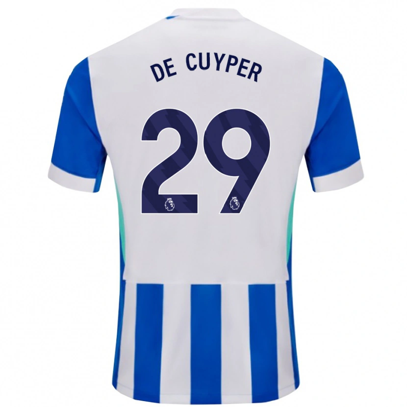 Danxenキッズマキシム・デ・クーパー#29ブルー ホワイトホームシャツ2025/26ジャージーユニフォーム