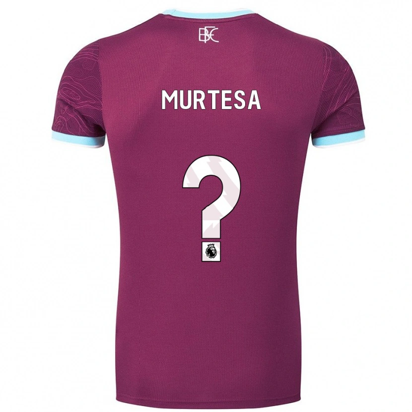 DanxenキッズAnwar Murtesa#0バーガンディ スカイブルーホームシャツ2025/26ジャージーユニフォーム