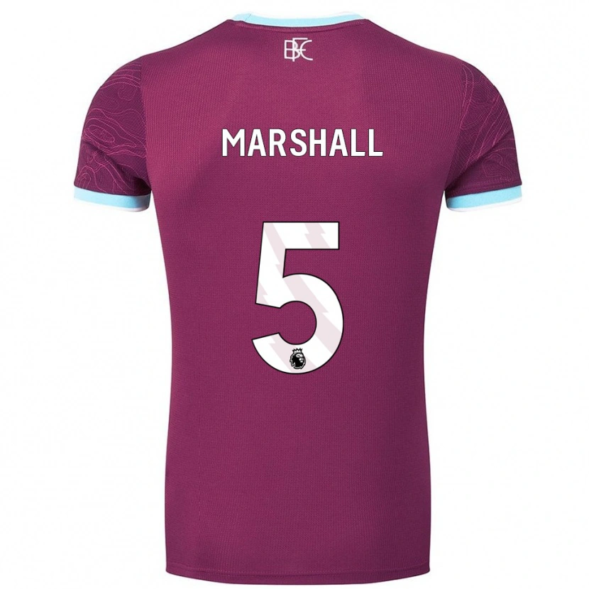 DanxenキッズGeorgia Marshall#5バーガンディ スカイブルーホームシャツ2025/26ジャージーユニフォーム