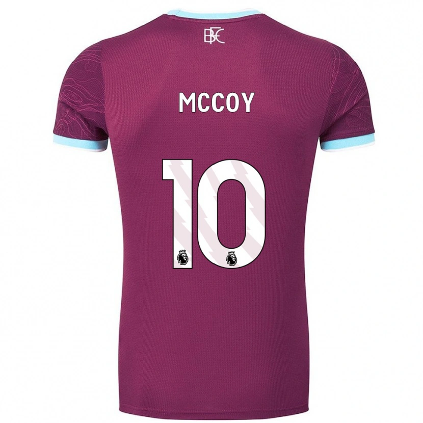 DanxenキッズAdam Mccoy#10バーガンディ スカイブルーホームシャツ2025/26ジャージーユニフォーム