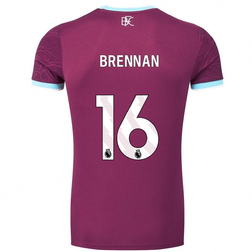 DanxenキッズCorey Brennan#16バーガンディ スカイブルーホームシャツ2025/26ジャージーユニフォーム