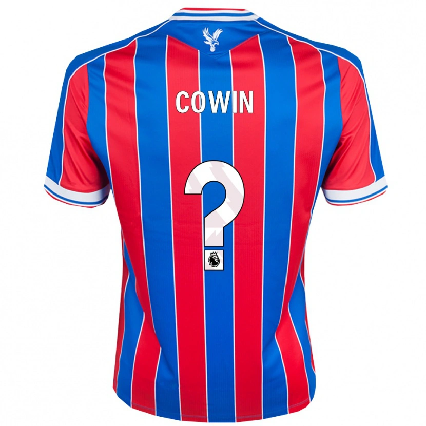 DanxenキッズFreddie Cowin#0ブルー レッド ホワイトホームシャツ2025/26ジャージーユニフォーム